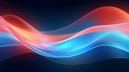 Abstract wavy shapes in colourful line curve motion graphic style