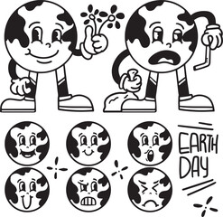 Cartoon Earth Illustration Pack