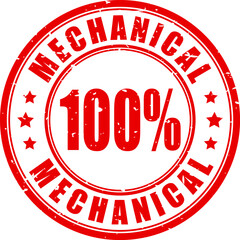 Mechanical red rubber stamp