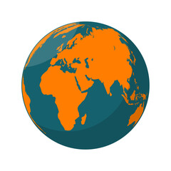 Planet earth globe vector illustration