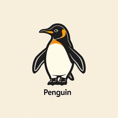Fototapeta premium flat vector logo of animal Penguin Vector image, White Background