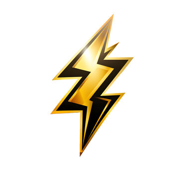a black and gold lightning bolt