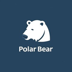 Fototapeta premium flat vector logo of animal Polar Bear Vector image, White Background