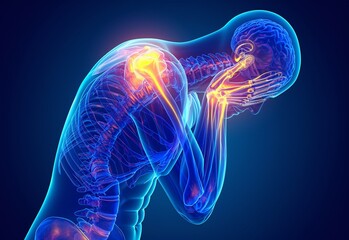 Muscle Pain Abstract Blue Stock Photos And Images