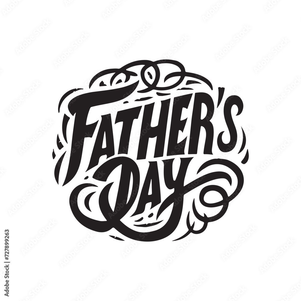 Poster Happy Father's day, slogan t shirt vector illustration