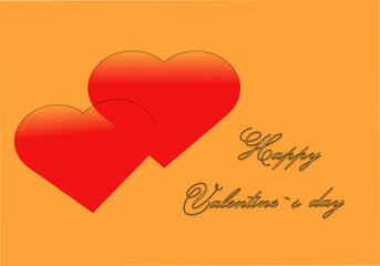 valentine day card with heart