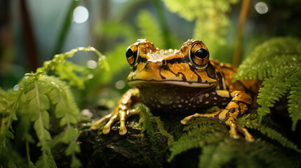 Obraz premium Hidden Hazards Amongst the Leaves The Threat of Poisonous Frogs