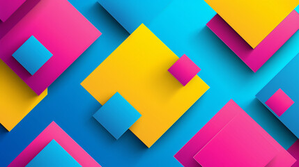 Sky blue, rose, fuchsia, and yellow color abstract shape background vector presentation design. PowerPoint and Business background.