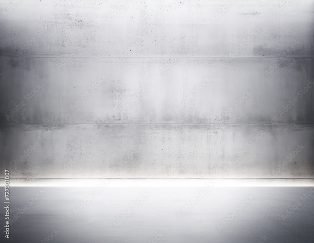 Poster minimalist white concrete wall with subtle textures and floor lighting. design simplicity concept. g