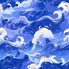 Abstract Ocean Waves Pattern