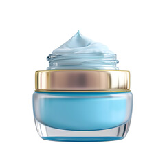 a blue cream in a jar