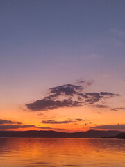 sunset over the sea