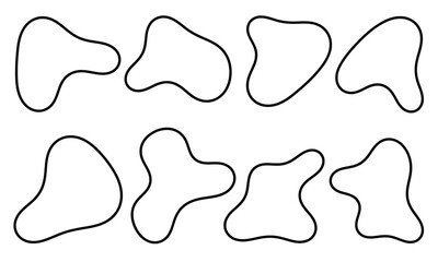 Various of abstract blob outline