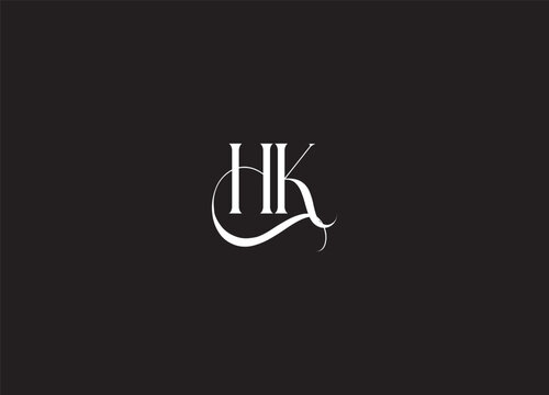 Initial letter HK logo design creative modern