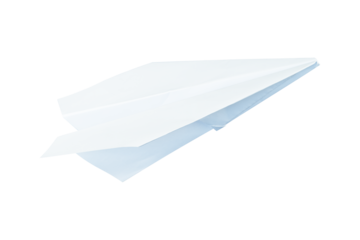 white paper airplane isolated element