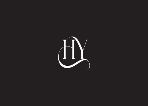 Alphabet HY , monogram HY, logo vocter design,
