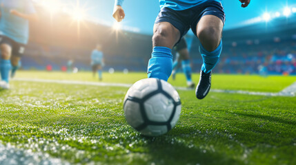 Naklejka premium soccer player in action