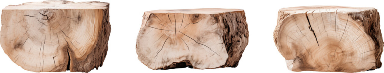 piece of wood on transparent background