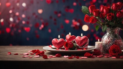 valentine day table background
