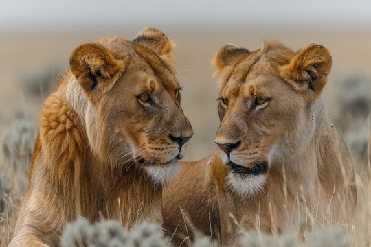Wildlife Photography Capturing The Majesty Of Lion, Background Work For Designer