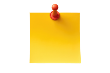 yellow sticky post it notes isolated on transparent png