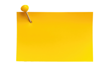 yellow sticky post it notes isolated on transparent png