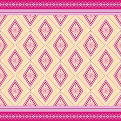 Ethnic ikat seamless pattern traditional design illustration for background carpet clothing and home decoration 