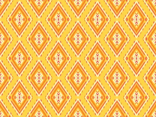 Ethnic ikat seamless pattern traditional design illustration for background carpet clothing and home decoration 