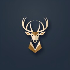 flat vector logo animal deer logo for a trustworthy real estate company