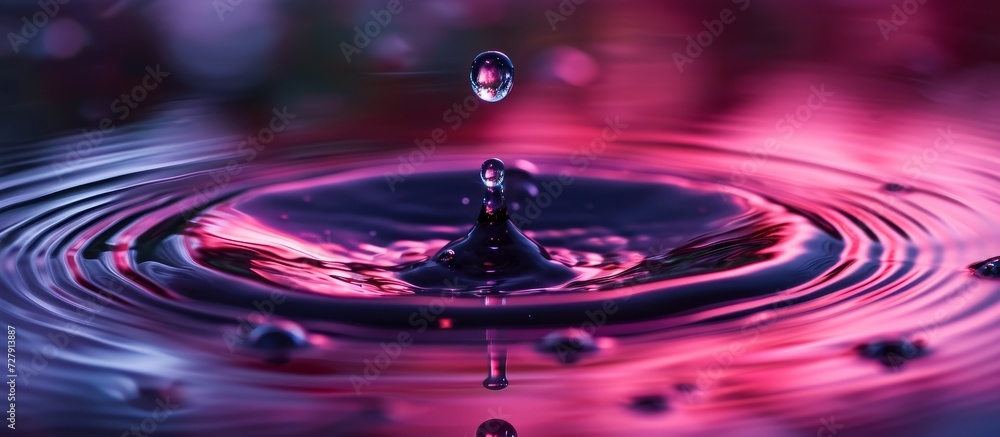 Aufkleber dazzling background reflecting crystal clear water drop in a mesmerizing background water drop patte