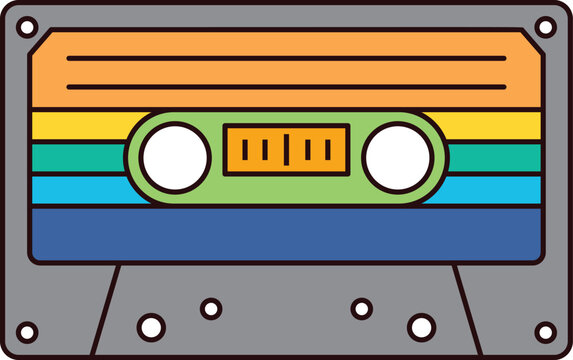 Music cassette, audio cassette, cassettes, retro music tape cassettes - 80' vintage music tape cassettes -, p36 for sublimation, cards, cricut