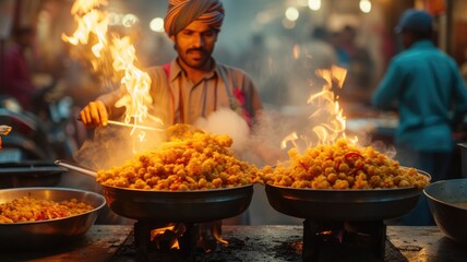 India street food for asia travel concept