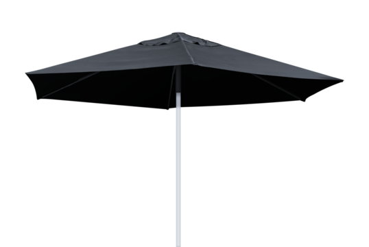 Black beach umbrella
