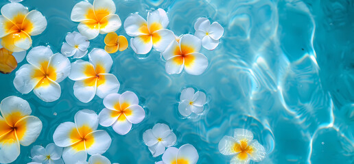 Fototapeta na wymiar beautiful spring flowers in the water. Generative AI