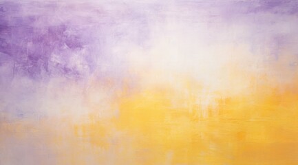 an abstract painting of yellow and purple colors