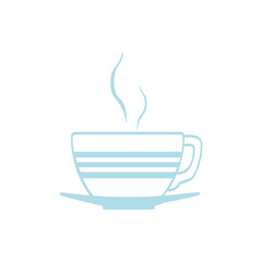Steaming Hot Cup With Saucer Icon