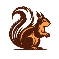 Cute squirrel cartoon vector Vintage t sahirt Design