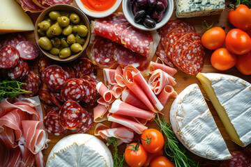 Delightful French Charcuterie Platter, street food and haute cuisine