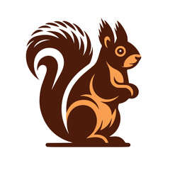 Cute squirrel cartoon vector Vintage t sahirt Design
