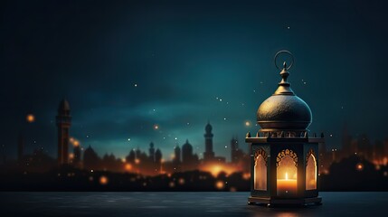 Fototapeta na wymiar Ramadan celebration Arabic lantern background illustrations
