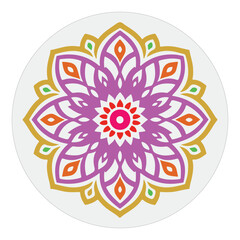 Minimalist Vector Design of a Mandala