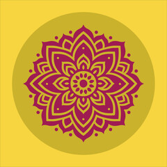 Minimalist Vector Design of a Mandala