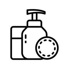 Makeup Remover icon vector image. Can also be used for web apps, mobile apps and print media. Line Art Style Design Isolated On White Background