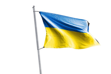 Ukrainian flag on transparent background. PNG