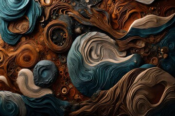 Organic and surreal abstract art with mesmerizing textures