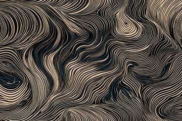 Bold and wavy lines intermingling with captivating textures