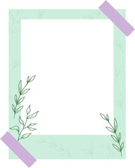 Aesthetic floral photo frame