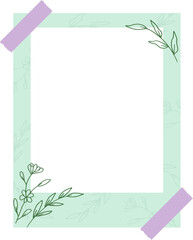 Aesthetic floral photo frame