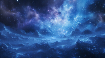 Universe winter themed background digital artwork - Powered by Adobe