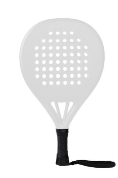 Pala de p&aacute;del blanca con fondo transparente y con espacio para colocar marca o dise&ntilde;o. Paleta de paddle.
